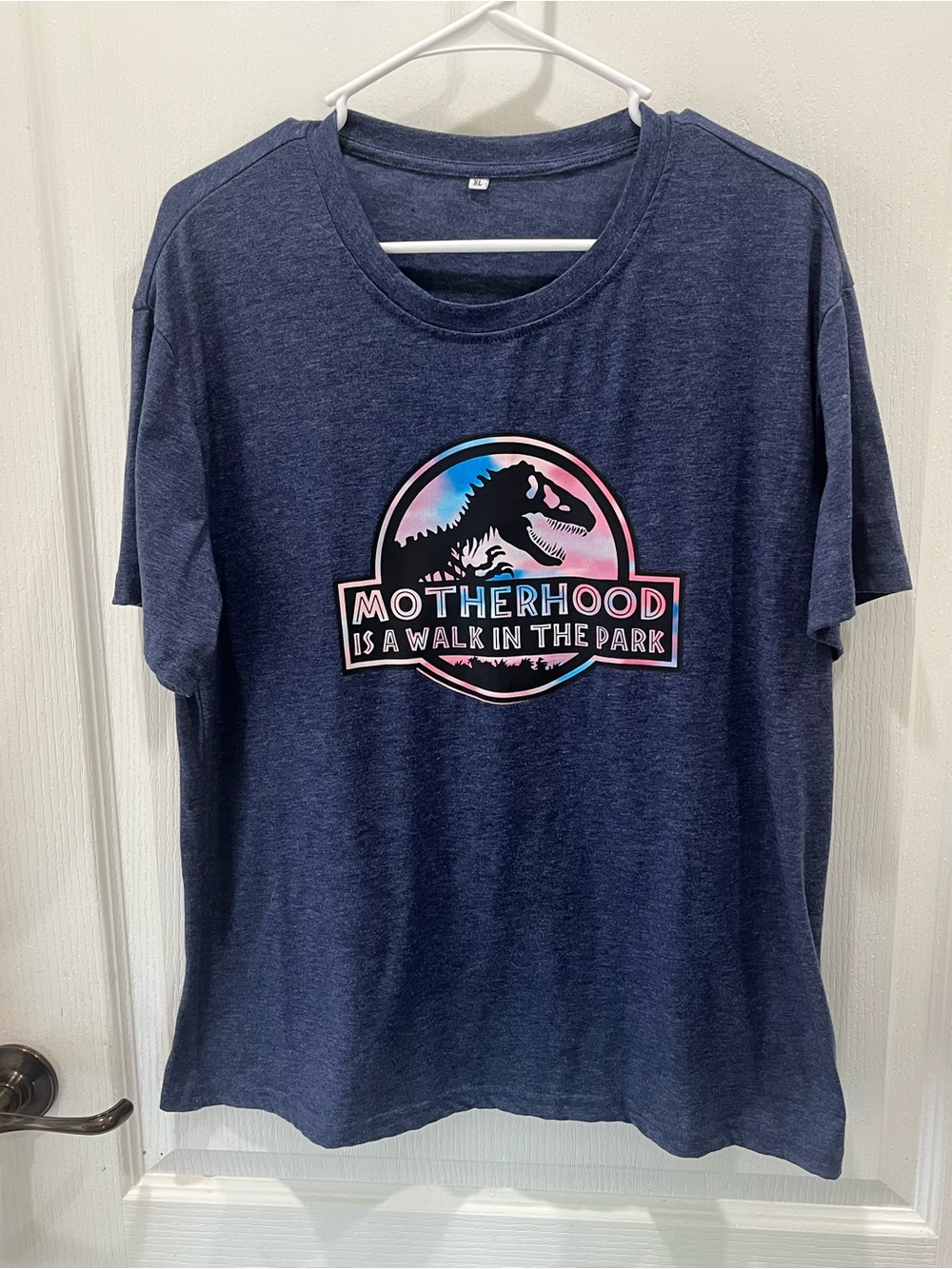 Motherhood Graphic Tee for women - Navy Heather Xl